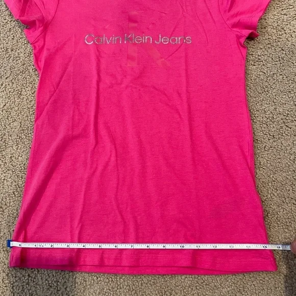 Women's CALVIN KLEIN pink Tshirt - Picture 7 of 10